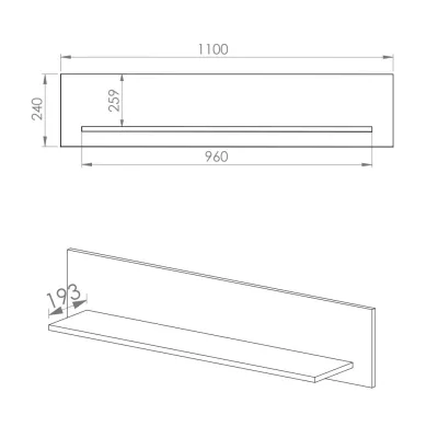 Regal für die Wand BEDA – Eiche Artisan