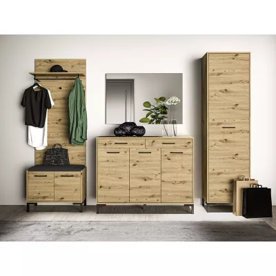 Garderobe mit Regal BEDA – Eiche Artisan