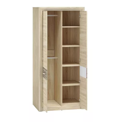 Kleiderschrank KAELA – Breite 92 cm, hell sonoma / sonoma Trüffel