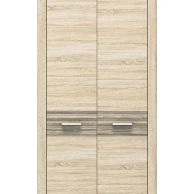 Kleiderschrank KAELA – Breite 92 cm, hell sonoma / sonoma Trüffel