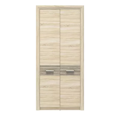 Kleiderschrank KAELA – Breite 92 cm, hell sonoma / sonoma Trüffel