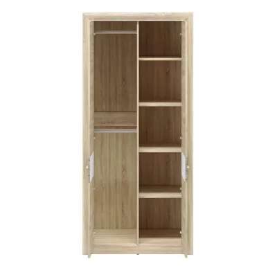 Kleiderschrank KAELA – Breite 92 cm, hell sonoma / sonoma Trüffel