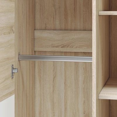 Kleiderschrank KAELA – Breite 92 cm, hell sonoma / sonoma Trüffel