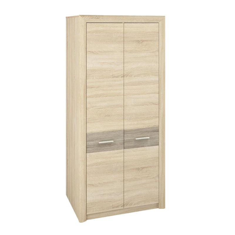 Kleiderschrank KAELA – Breite 92 cm, hell sonoma / sonoma Trüffel