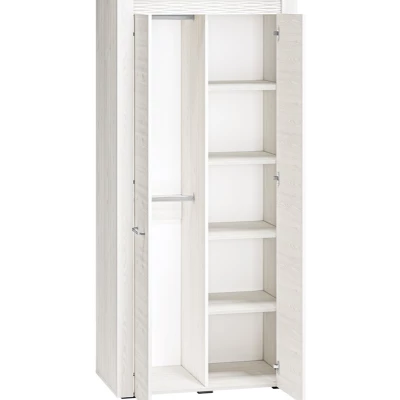 Kleiderschrank DERIKA – Breite 92 cm, weiße Kiefer