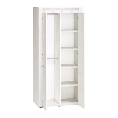 Kleiderschrank DERIKA – Breite 92 cm, weiße Kiefer