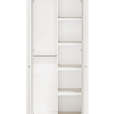 Kleiderschrank DERIKA – Breite 92 cm, weiße Kiefer