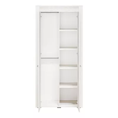 Kleiderschrank DERIKA – Breite 92 cm, weiße Kiefer