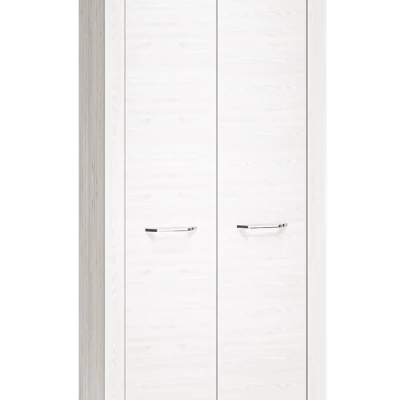 Kleiderschrank DERIKA – Breite 92 cm, weiße Kiefer