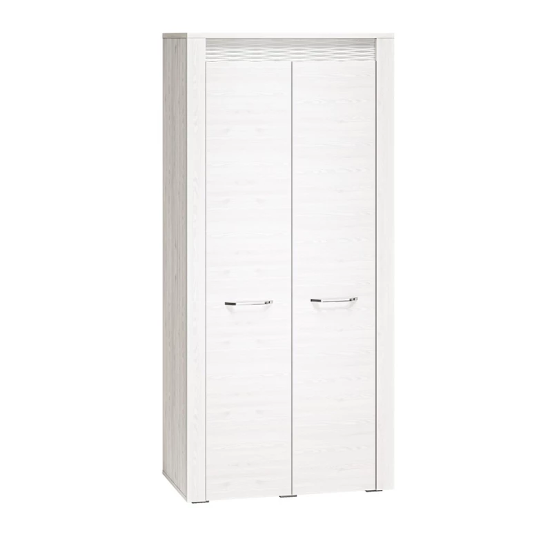 Kleiderschrank DERIKA – Breite 92 cm, weiße Kiefer