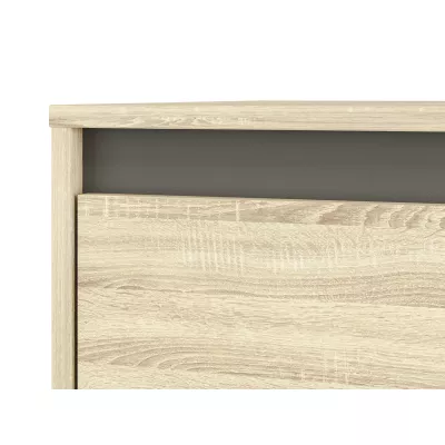 Hoher Kleiderschrank GVENDA – Breite 120 cm, Eiche hell