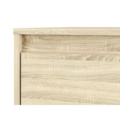 Hoher Kleiderschrank GVENDA – Breite 120 cm, Eiche hell