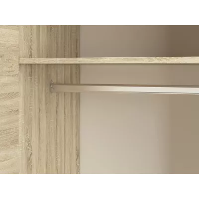 Hoher Kleiderschrank GVENDA – Breite 120 cm, Eiche hell