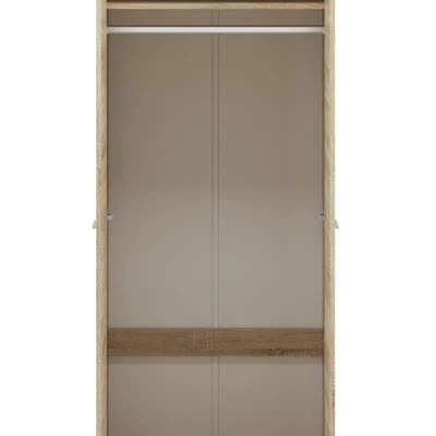 Zweitüriger Kleiderschrank GVENDA – Breite 80 cm, helle Sonoma-Eiche