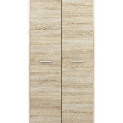 Zweitüriger Kleiderschrank GVENDA – Breite 80 cm, helle Sonoma-Eiche