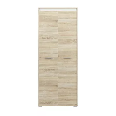 Zweitüriger Kleiderschrank GVENDA – Breite 80 cm, helle Sonoma-Eiche