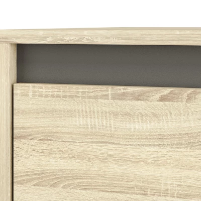 Zweitüriger Kleiderschrank GVENDA – Breite 80 cm, helle Sonoma-Eiche