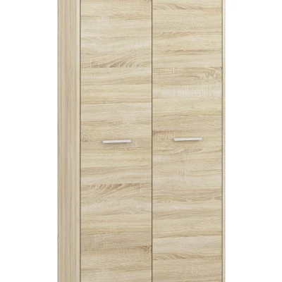 Zweitüriger Kleiderschrank GVENDA – Breite 80 cm, helle Sonoma-Eiche