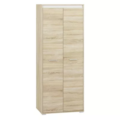 Zweitüriger Kleiderschrank GVENDA – Breite 80 cm, helle Sonoma-Eiche