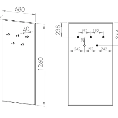 Wandgarderobe RUAN – schwarz