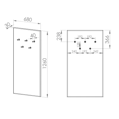 Wandgarderobe RUAN – schwarz