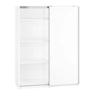 Kleiderschrank mit Schiebetüren EMILA – Breite 151 cm, weiß