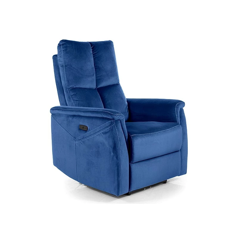 Verstellbarer Massagesessel JEAN – blau