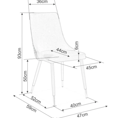 Polsterstuhl LOTKA 3 – Schwarz / Zimt