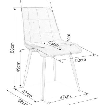 Esszimmerstuhl LYA 400 – grau / Eiche