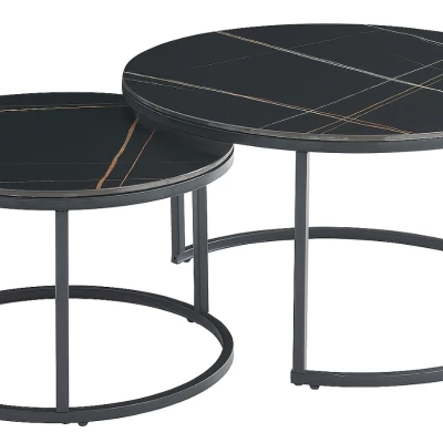 Couchtisch-Set EVODIA 4 – Schwarz matt