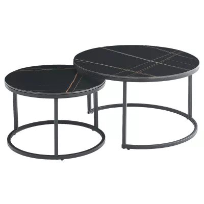 Couchtisch-Set EVODIA 4 – Schwarz matt