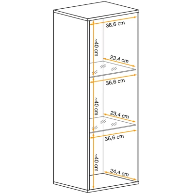 Hänge-Vitrine FREYA – weiß