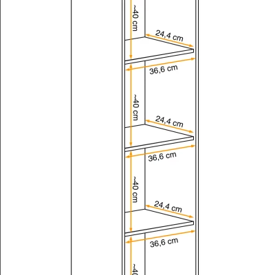 Hoher Hängeschrank FREYA – weiß