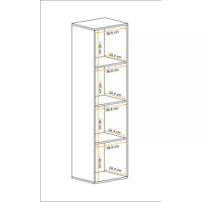 Hoher Hängeschrank FREYA – weiß