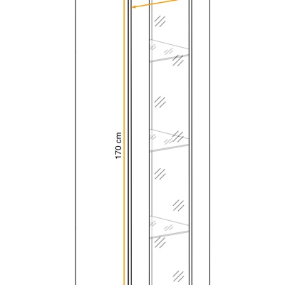 Geräumige Vitrine FREYA – Weiß