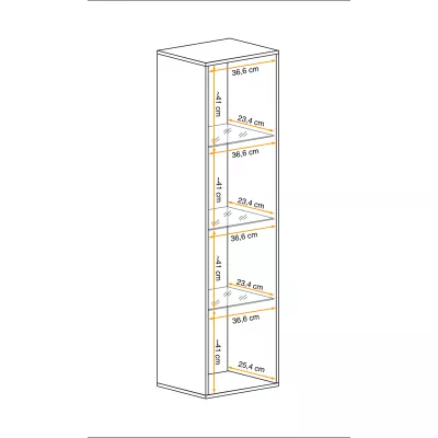 Geräumige Vitrine FREYA – Weiß