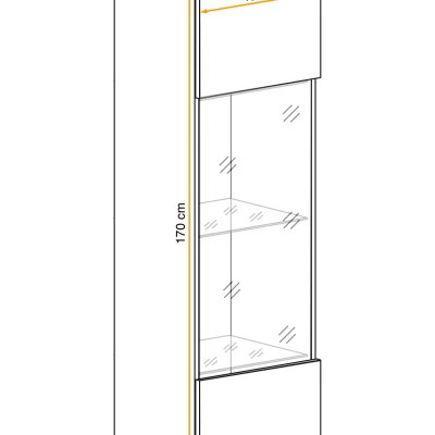 Vitrine mit Beleuchtung FREYA – weiß