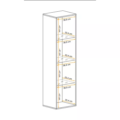 Vitrine mit Beleuchtung FREYA – weiß