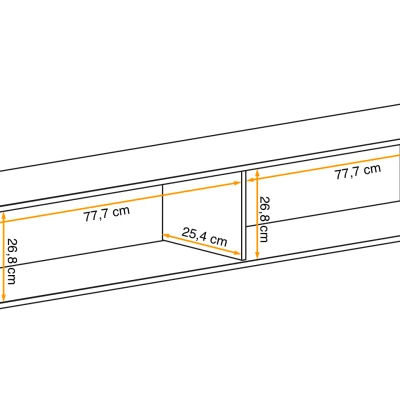 Breite Vitrine mit LED Beleuchtung FREYA – weiß