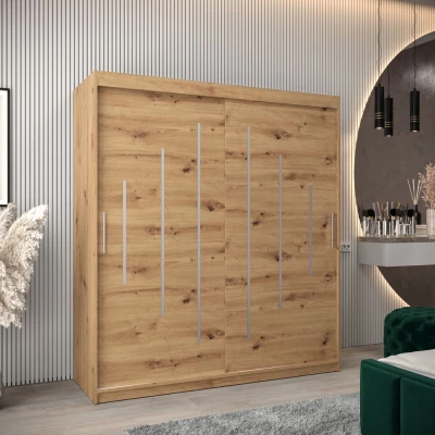 Kleiderschrank EMA – Breite 180 cm, Eiche artisan