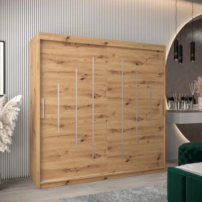 Kleiderschrank ERIKA – Breite 200 cm, Eiche artisan