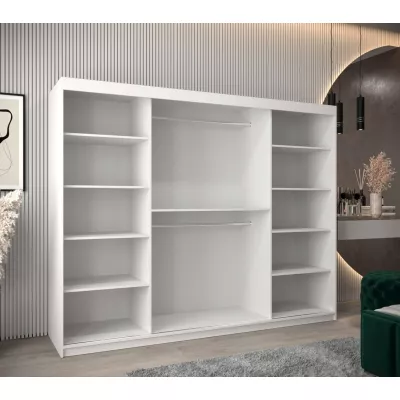 Spiegel-Kleiderschrank ADELA – 250 cm, weiß