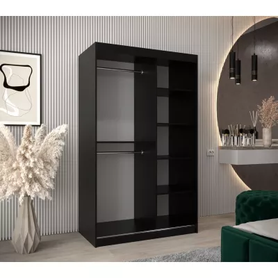 Schrank mit Spiegeln VIVIEN – Breite 120 cm, Schwarz