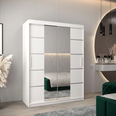 Schrank mit Spiegeln VIVIEN – Breite 150 cm, Weiß