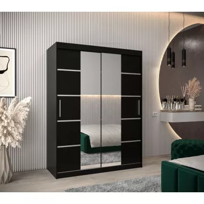 Schrank mit Spiegeln VIVIEN – Breite 150 cm, Schwarz