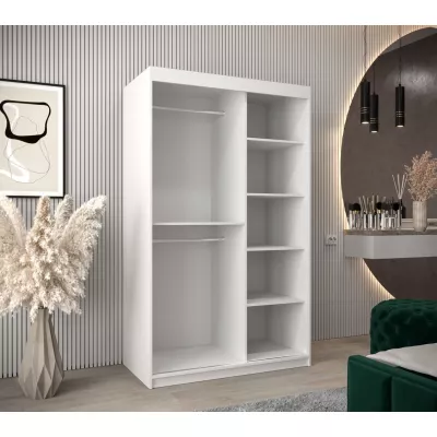 Kleiderschrank mit Spiegel KIRA – Breite 120 cm, weiß