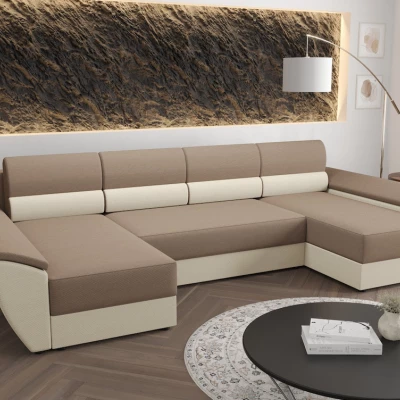 U-förmige Couchgarnitur OPHELIA – Beige/Beige