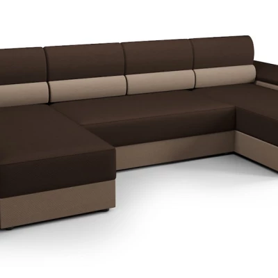 U-förmige Couchgarnitur OPHELIA – Braun/Beige