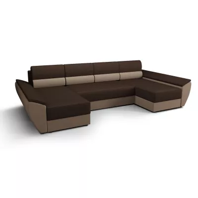 U-förmige Couchgarnitur OPHELIA – Braun/Beige