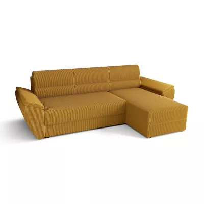 Ausziehbares Ecksofa OPHELIA – Honigfarbe